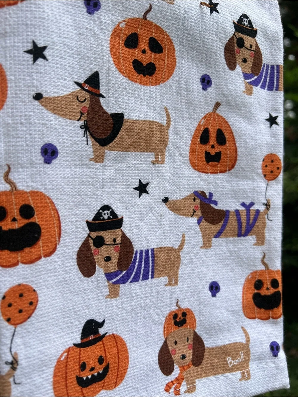 Halloween Dachshund Doxie Kitchen Towel Set | 2pcs
